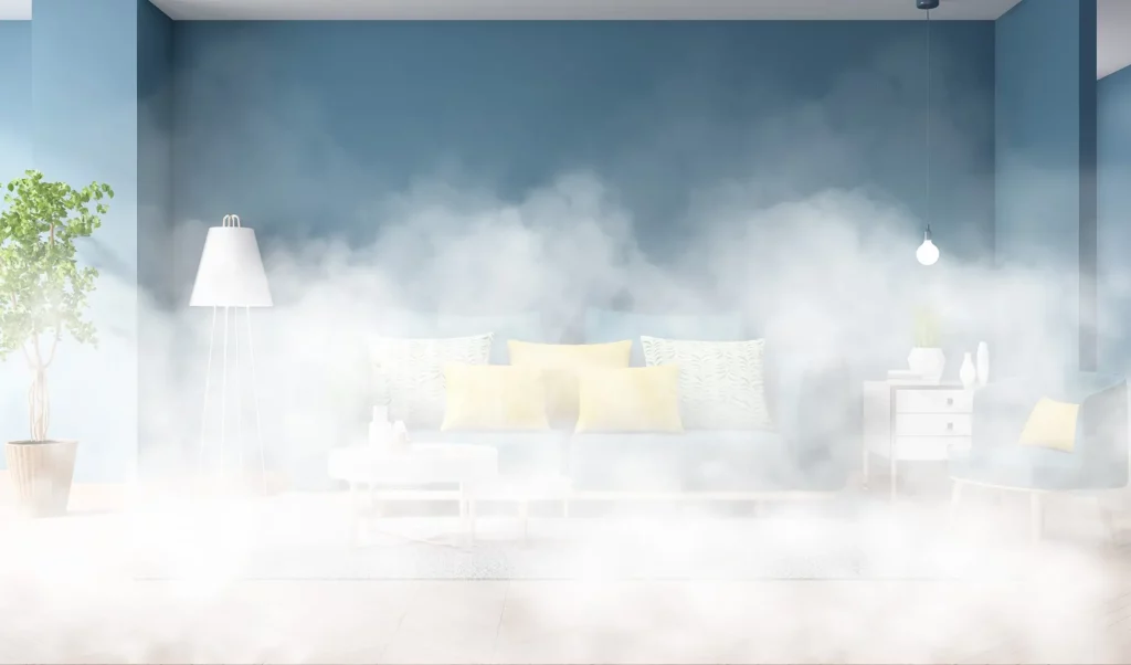 Mit Anosan vernebelte Wohnung